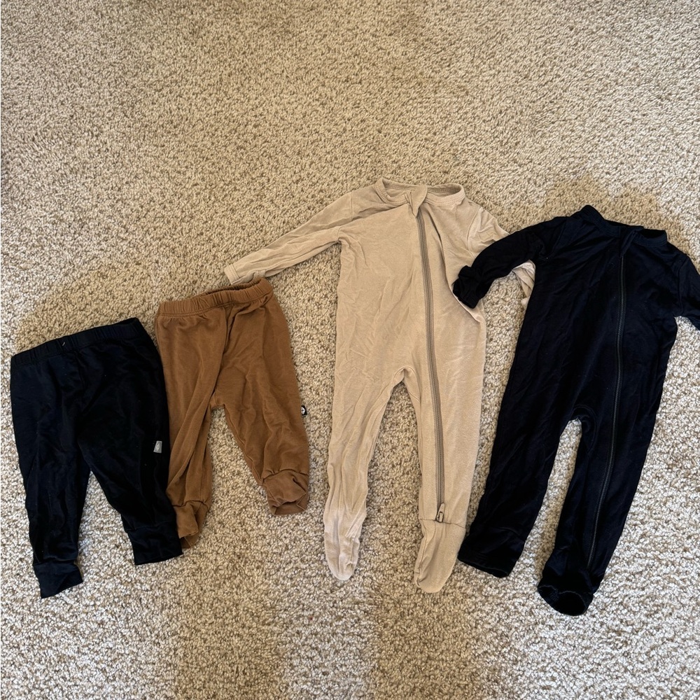 Kids Cozy Sleepwear Set - Black, Brown, and Cream